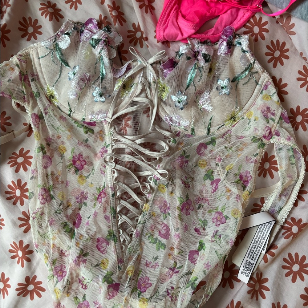 Victoria's Secret Floral Sheer Top